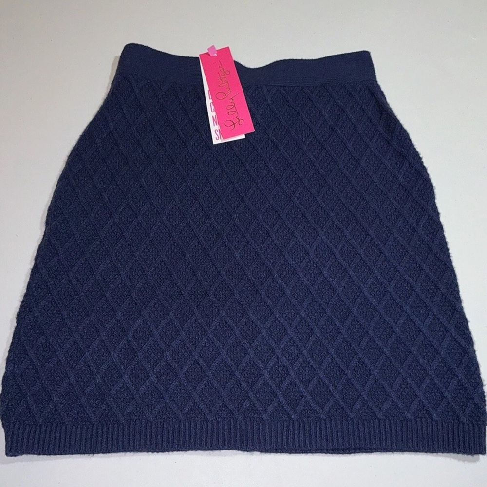 Lilly Pulitzer NWT Lizona Sweater Skirt Low Tide Navy $128 Size XS - Picture 6 of 10
